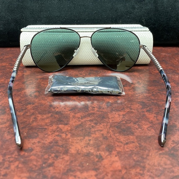 Judith Lieber Couture MadeinItaly Crystal Top Bottom Frames Oversized Aviators - Picture 13 of 16